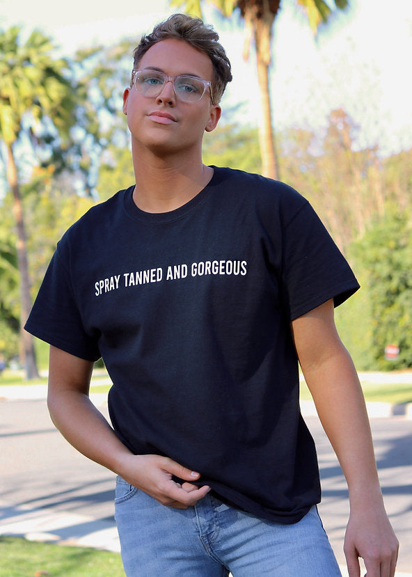 SPRAY TANNED AND GORGEOUS T-SHIRT