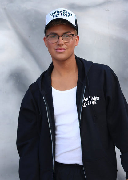 SPRAY TANS TILL I DIE TRUCKER HAT